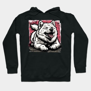 Retro Art Samoyed Dog Lover Hoodie